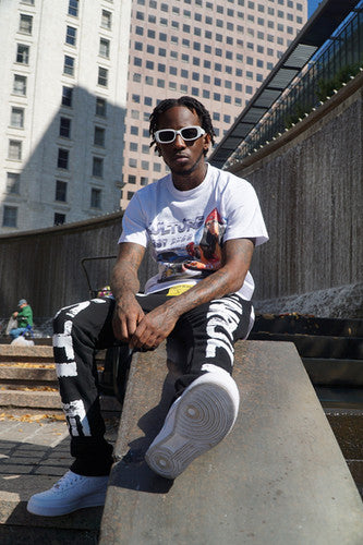 UH black/white puff print sweatpants | Unruly Hustle