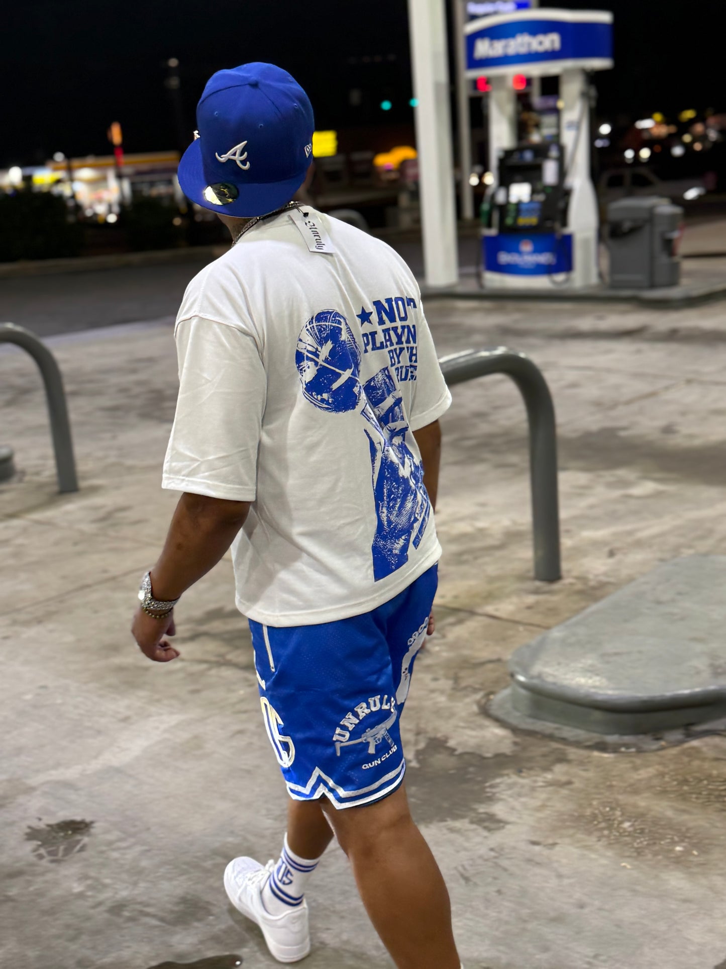 Unruly x SOS “Stepperz” Mesh Shorts – Royal Blue