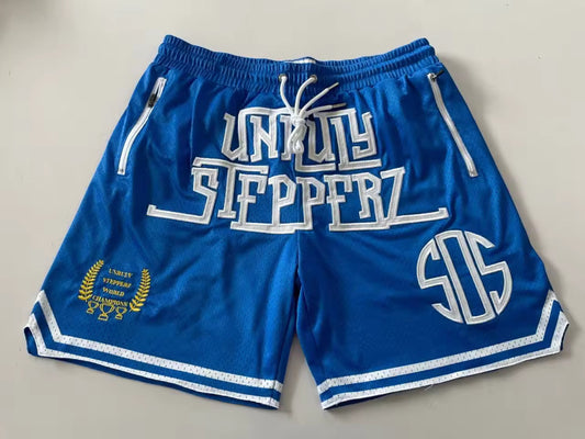 Unruly x SOS “Stepperz” Mesh Shorts – Royal Blue