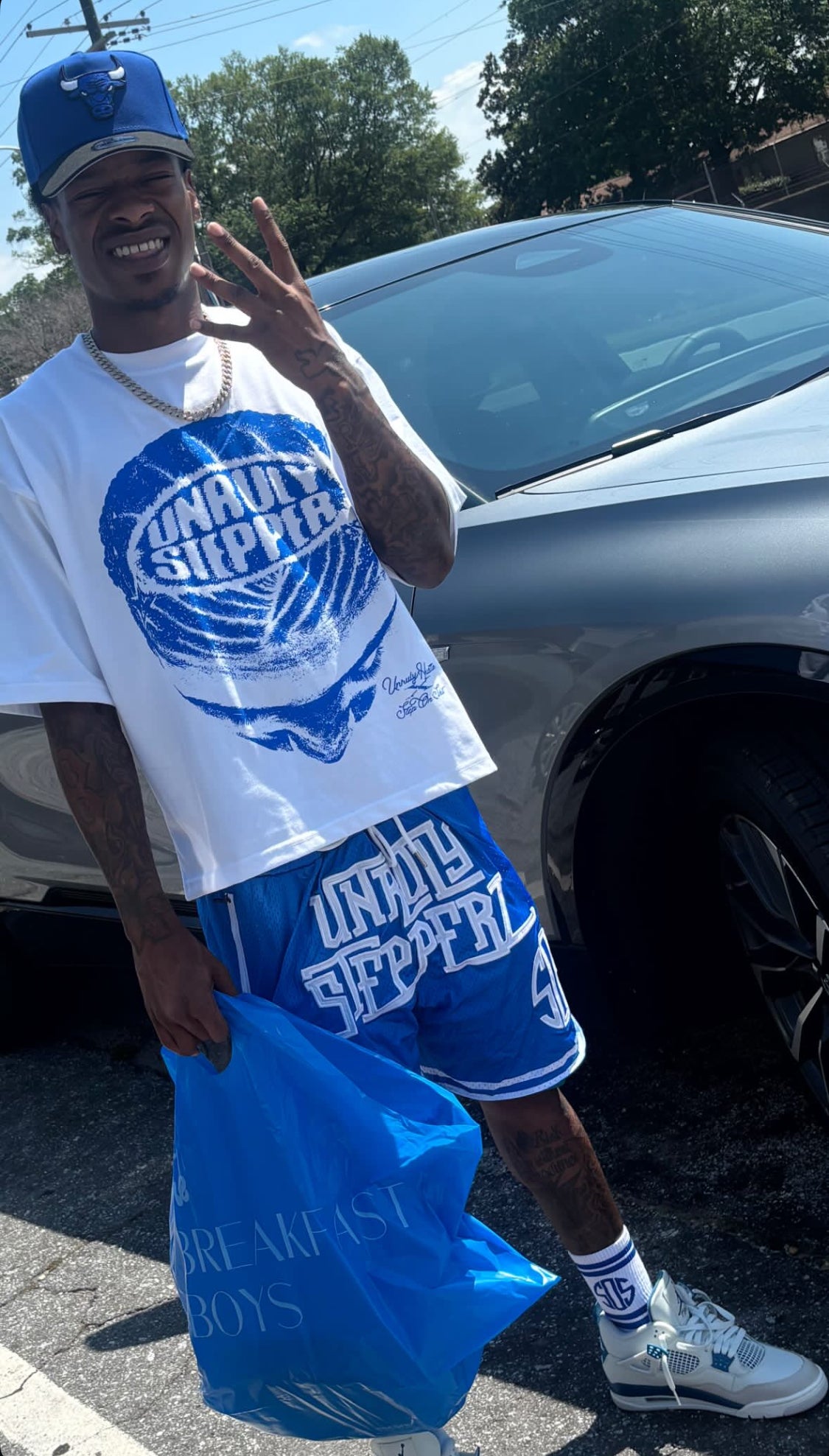 Unruly x SOS “Stepperz” Mesh Shorts – Royal Blue